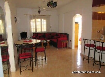 1st floor 2 bedroom apartment for rent in Ramla, Luxor with beautiful Nile view
