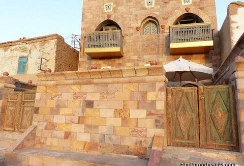 Fully Furnished Stone-Style House for Sale beautiful view of Habu Temple in Luxor West Bank – $412,500