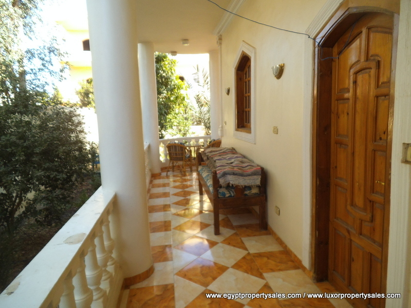 WB0022R Two storey villa for rent in West Bank of Luxor with 3 bedrooms, garden and nice views of Nile and East Bank of Luxor city