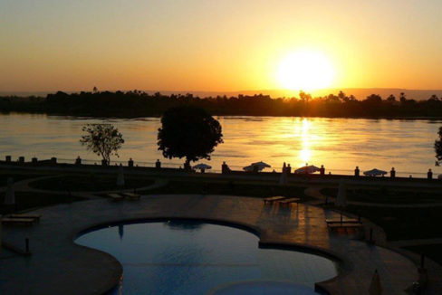 Luxor-sunset-from-our-resort-in-Luxor