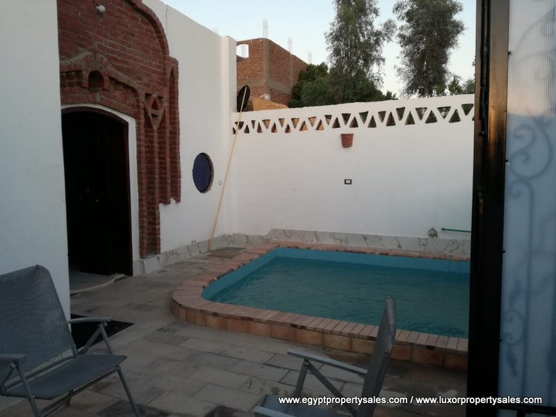 WB1836S/R Two bedroom house with swimming pool in West Bank of Luxor.