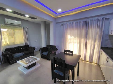 beautiful European-Style First Floor Apartment for Rent in Luxor – 1 Bedroom with Private Terrace Near the Nile